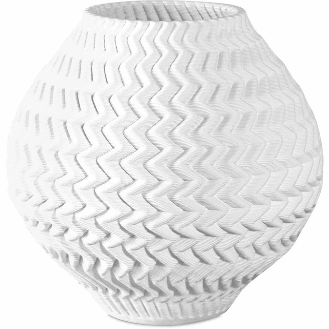 Currey & Company 1200-0789 Plisse Contemporary White Medium Vase