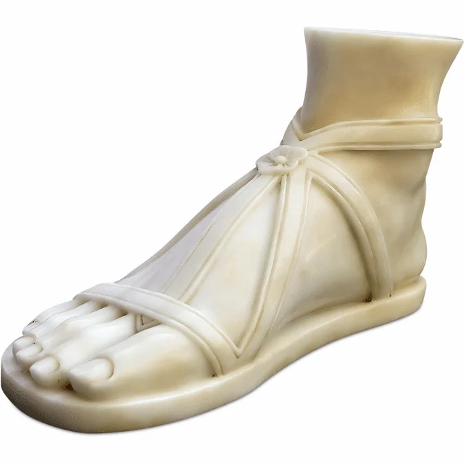 Currey & Company 1200-0931 Greek Foot Contemporary Antique White Sculpture