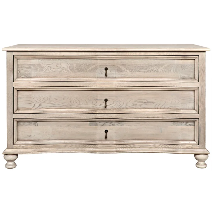 curved front 3 drawer chest