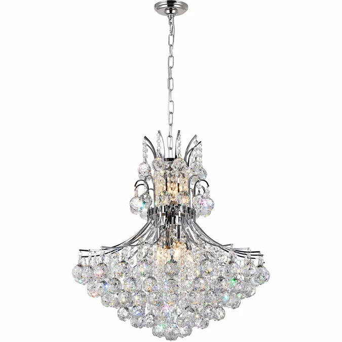 CWI 8012P24C Princess Chrome 24″ Ceiling Light Pendant