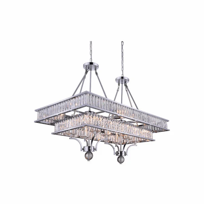 CWI Lighting 9972P37-16-601 Shalia Modern Chrome Island Light Fixture