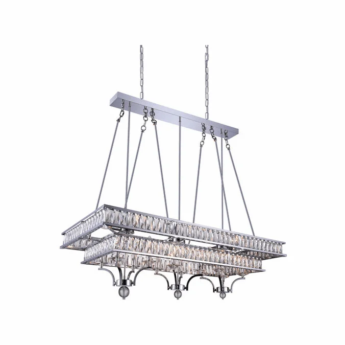 CWI Lighting 9972P47-20-601 Shalia Modern Chrome Kitchen Island Light