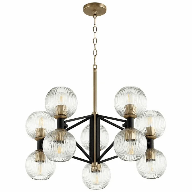 Cyan Design 10965 Helios Noir and Aged Brass Lighting Chandelier