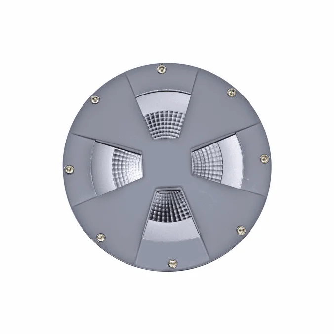 Dabmar DW4780-LED18F-GY Medium Drive Over Contemporary Line Voltage Grey LED Outdoor Well Lamping