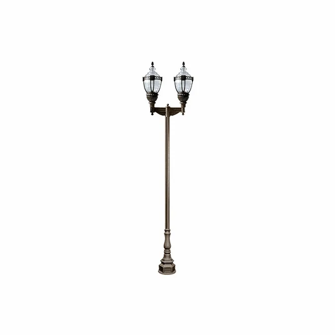 Dabmar GM8940-LED120-BZ Cast Aluminum Clear Top Decorative Bronze LED Outdoor Lamp Post Light