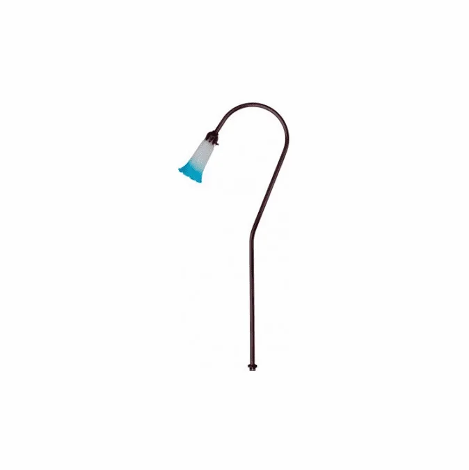 Dabmar LV114-BLUE-LED-ABZ Modern Antique Bronze LED Low Voltage Exterior Pathway Lighting Path Light