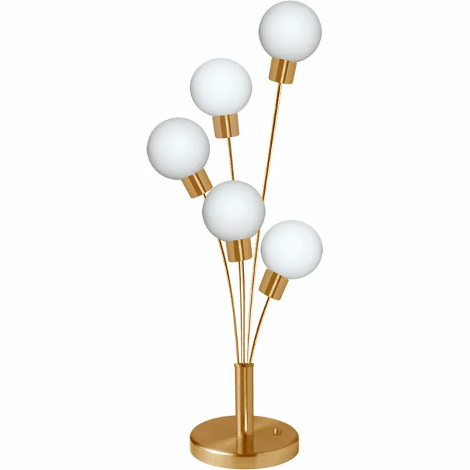 Dainolite 306T-AGB Budding Branch Modern Aged Brass / White Table Lighting