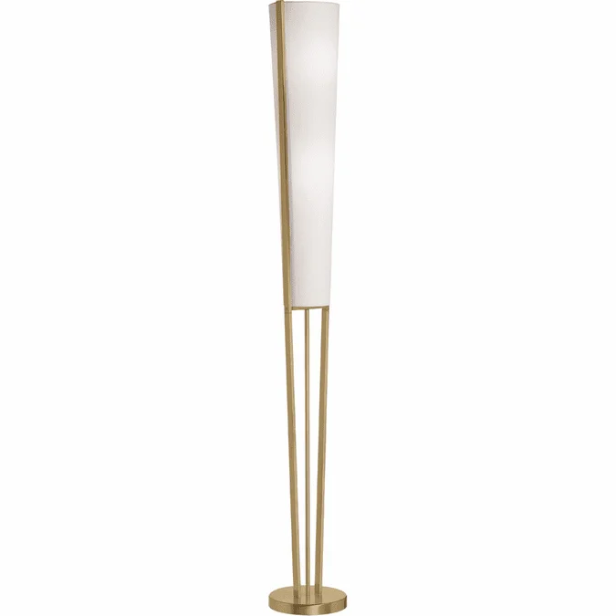 Dainolite 83323F-AGB Emotions Contemporary Aged Brass / White Lighting Floor Lamp