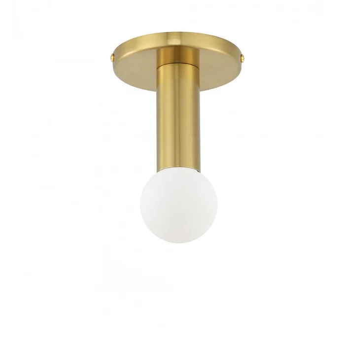 Dainolite Adams 1 Light Flush Mount Aged Brass Lamp|Plafonnier affleur Adams de Dainolite avec fini laiton vieilli et 1ampoule