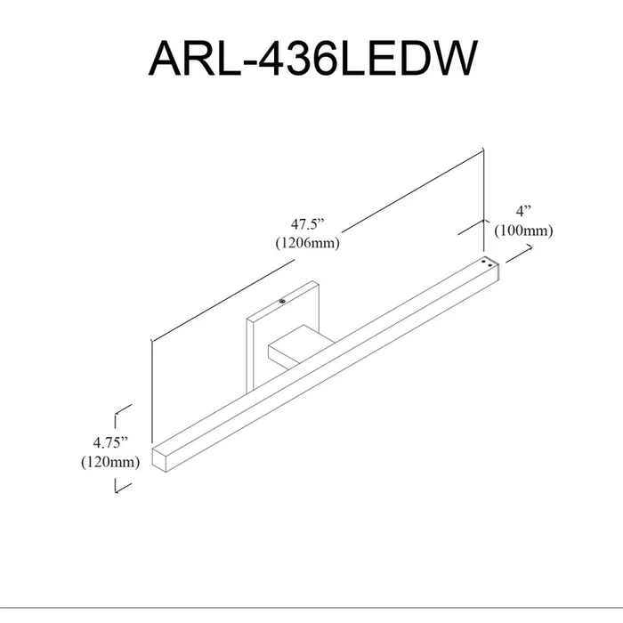 Dainolite Arandel Vanity Light 4d 36w LED Aged Brass White Acrylic Diffuser Lamp|Lumire de coiffeuse Arandel de Dainolite de 4po de diamtre en acrylique blanc qui diffuse la lumire, avec fini laiton vieilli et ampoule DEL de 36W - Image 2