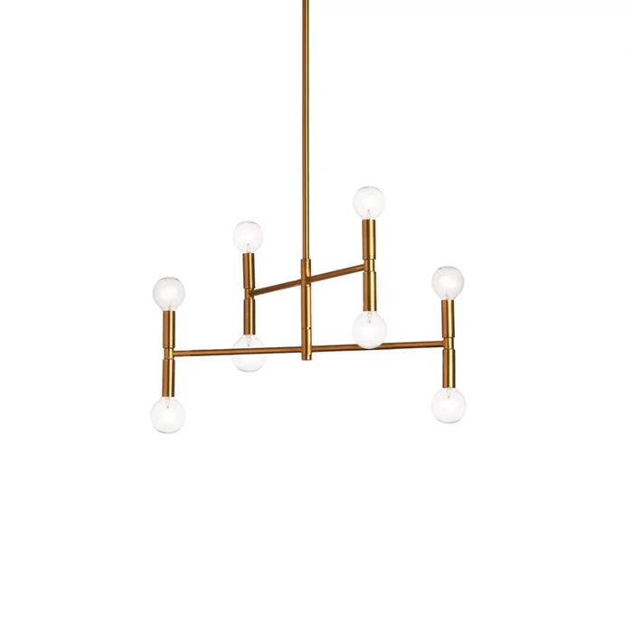 Dainolite Ava 8 Light Chandelier Vintage Bronze Lamp|Lustre Ava de Dainolite avec fini bronze rtro et 8ampoules