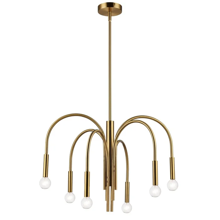Dainolite Callway 6 Light Chandelier Aged Brass Lamp|Lustre Callway de Dainolite avec fini laiton vieilli et 6ampoules