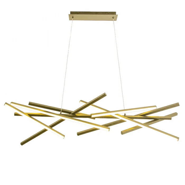 Dainolite Carly Chandelier 62w LED Aged Brass Lamp|Lustre Carly de Dainolite avec fini laiton vieilli et ampoule DEL de 62W