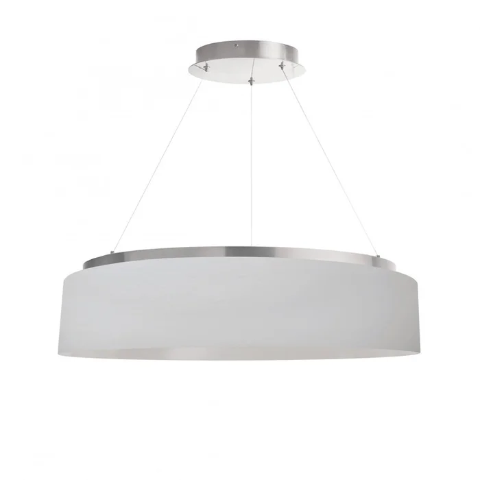 Dainolite Circulo Chandelier 34w Silver White Shade Lamp|Lustre Circulo de Dainolite avec abat-jour blanc, fini argent et ampoule de 34W