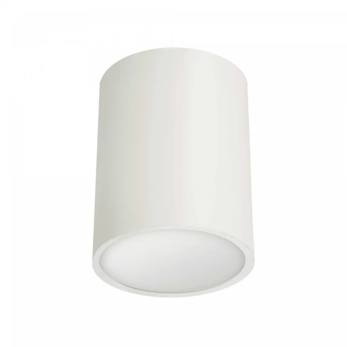 Dainolite Echo Flush Mount 12w Matte White Frosted Acrylic Diffuser Lamp|Plafonnier affleur Echo de Dainolite en acrylique givr qui diffuse la lumire, avec fini blanc mat et ampoule de 12W