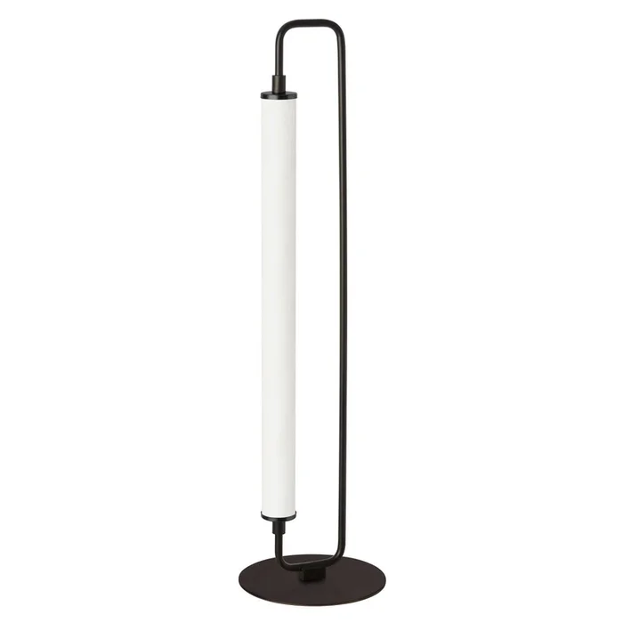 Dainolite Freya 1 Light LED Table Lamp Matte Black White Acrylic|Lampe de table Freya de Dainolite en acrylique blanc, avec fini noir mat et 1ampoule DEL