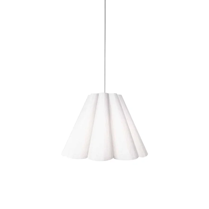 Dainolite Kendra 4 Light Pendant Small Polished Chrome Finish White Shade Lamp|Petit luminaire suspendu Kendra de Dainolite avec abat-jour blanc, fini chrom poli et 4ampoules