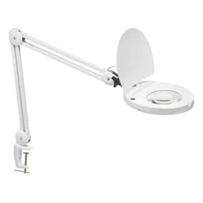 Dainolite LED Magnifier Lamp 8w 5d Lens White Finish|Lampe loupe lentille 5D de Dainolite avec fini blanc et ampoule DEL de 8W