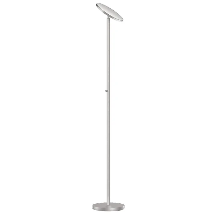 Dainolite LED Torchier Floor Lamp Satin Nickel Finish|Lampe pied torchre de Dainolite avec fini nickel satin et ampoule DEL