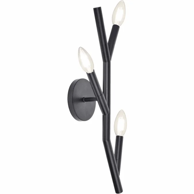 Dainolite MOR-203W-MB Morgan Modern Matte Black Wall Sconce