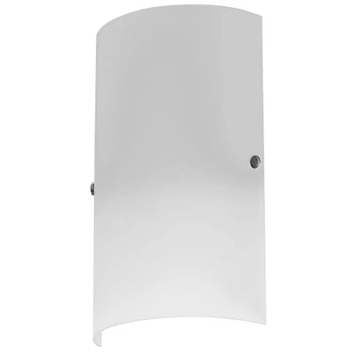 Dainolite Paza 1 Light Wall Sconce Satin Chrome Accents White Frosted Glass Lamp|Applique murale Paza de Dainolite en verre blanc givr, avec accents chroms satins et 1ampoule