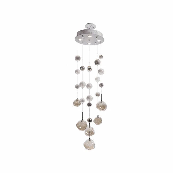Dale Tiffany HAH19250 Sylas Modern Polished Chrome LED Multi Hanging Light Fixture