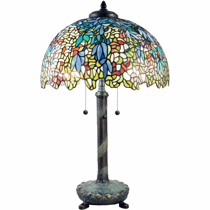 Dale Tiffany TT18374 Jacques Laburnum Tiffany Golden Antique Bronze Table Lamp