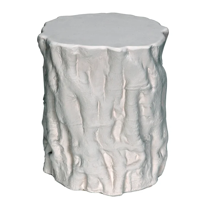 damono stool/side table, white fiber cement