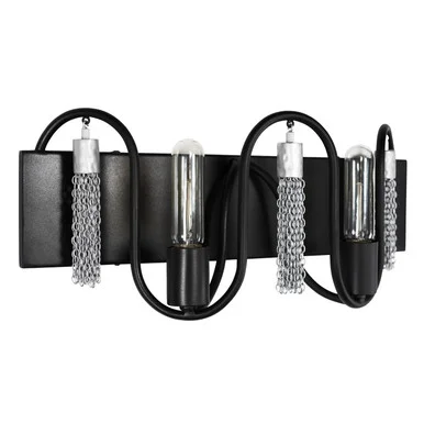 Darden Two Light Bath in Matte Black/Painted Chrome (137|354B02MBCH)