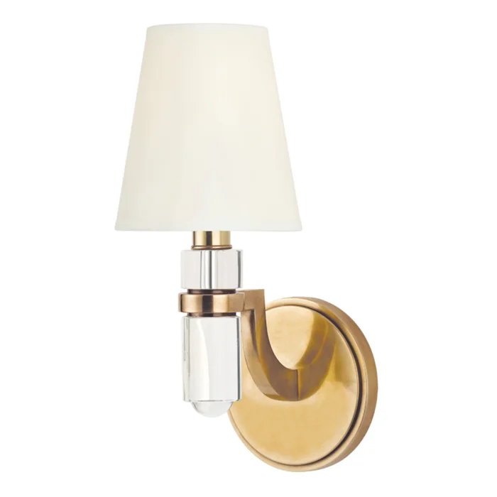 Dayton 1-Light Wall Sconce in Aged Brass 5L x 5W x 12.25H