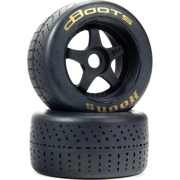 dBoots Hoons 53/107 2.9 Pre-Mounted Belted Tires, Gold, 17mm Hex, 5-Spoke (2)