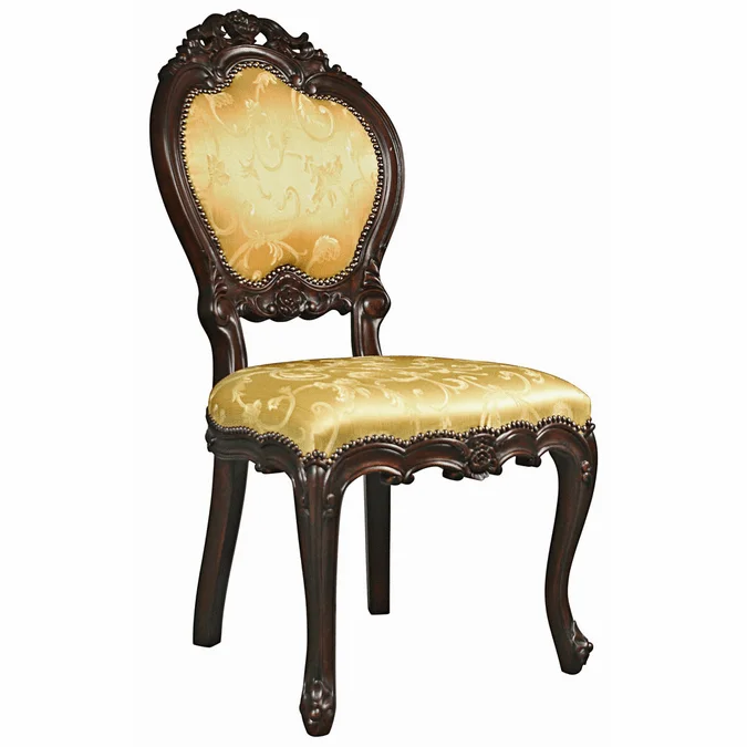 Design Toscano AF51247 Lady Ambrose Traditional Walnut Side Chair