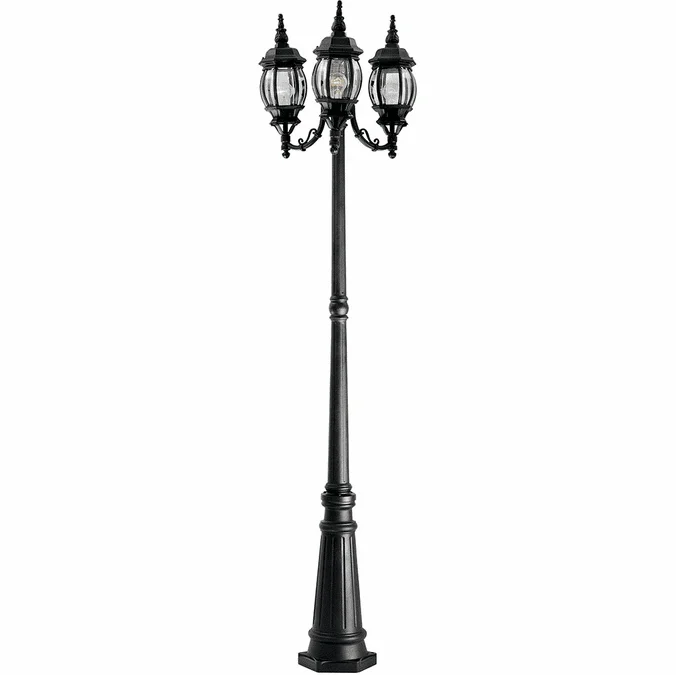 Designers Fountain 1923-BK Riviera Traditional Black Exterior Lamp Post Light