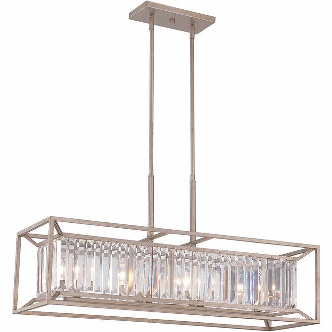 Designers Fountain 87438-AP Linares Contemporary Aged Platinum Kitchen Island Light