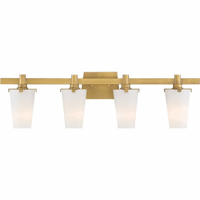 Designers Fountain 87904-VTG Hyde Park Contemporary Vintage Gold 4-Light Bath Wall Sconce