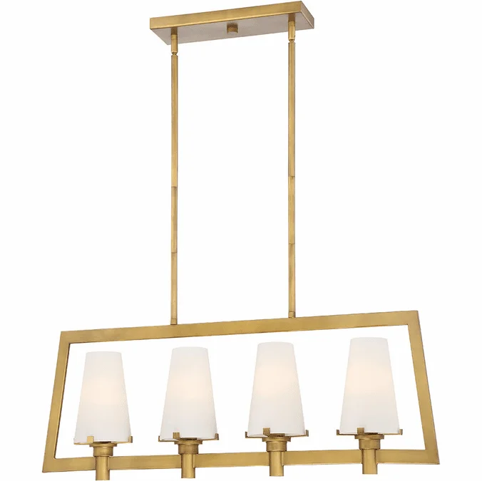 Designers Fountain 87938-VTG Hyde Park Modern Vintage Gold Kitchen Island Lighting