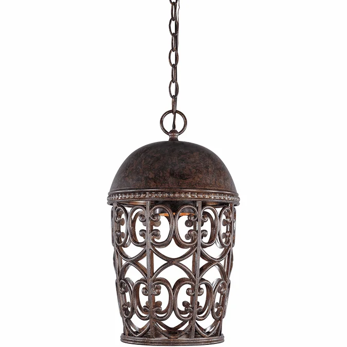 Designers Fountain 97594-BU Amherst Burnt Umber Exterior Ceiling Pendant Light