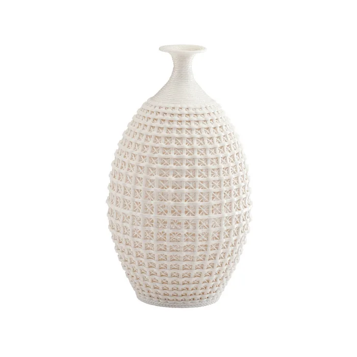 Diana Vase Matte White Large By Cyan Design