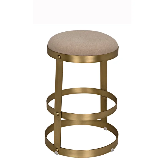 dior counter stool, metal with brass finish