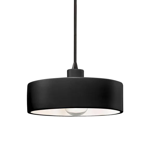 Dish Pendant (254|CER-6460-CRB-MBLK-BKCD)