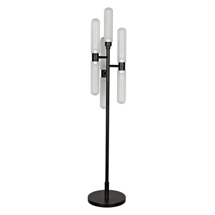 dominique floor lamp, black metal