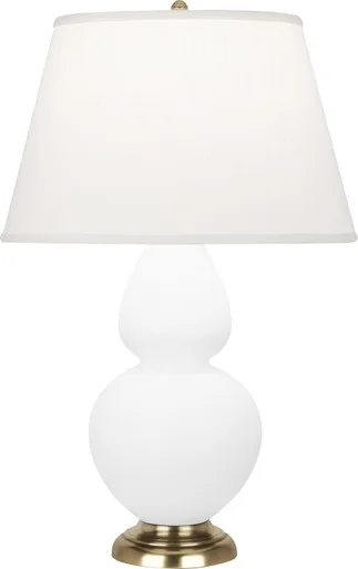 Double Gourd One Light Table Lamp in Matte Lily Glazed Ceramic w/Antique Natural Brassed (165|MLY55)