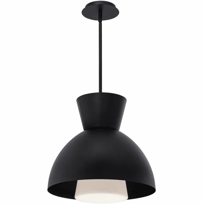 dweLED by WAC PD-23316-BK Carafe Contemporary Black LED Drop Lighting Fixture