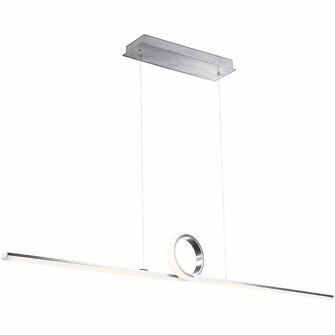 dweLED by WAC PD-23852-AL Loophole Contemporary Brushed Aluminum LED Kitchen Island Lighting