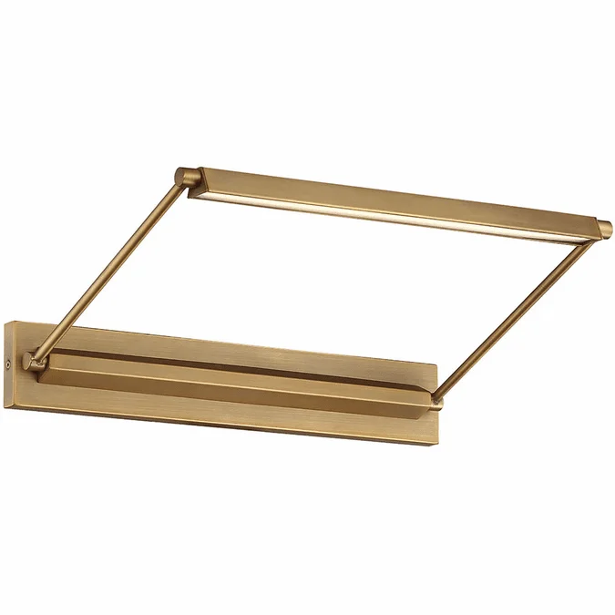 dweLED by WAC PL-LED17-30-AB Hudson Modern Aged Brass LED 17″ Art Lighting Fixture