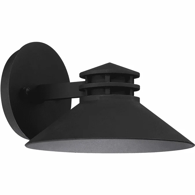 dweLED by WAC WS-W15708-BK Sodor Contemporary Black LED Outdoor Wall Sconce Lighting