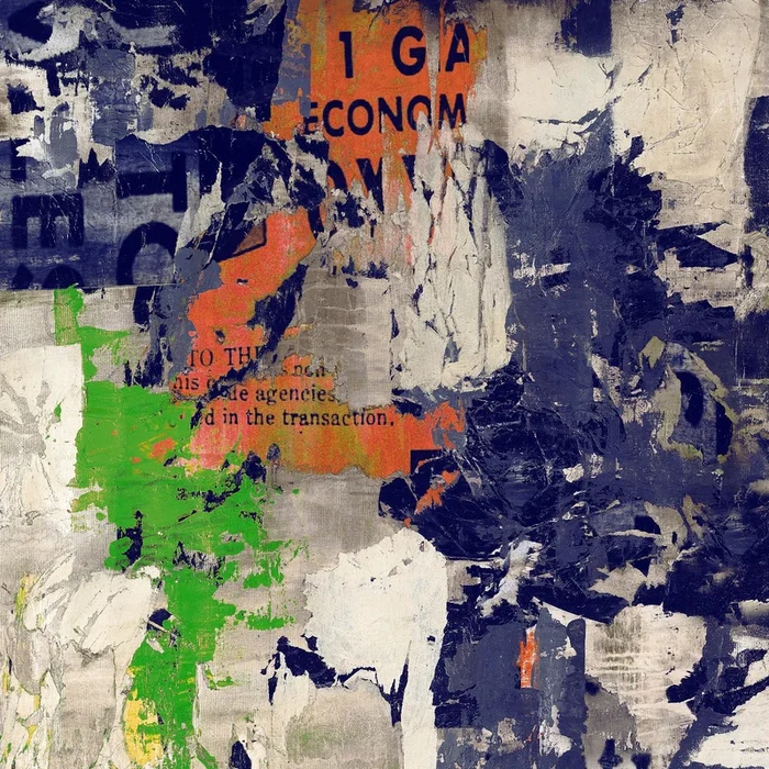 Economic Shift I Giant Art 72×72 Wall Art|uvre dart murale Giant Art Economic Shift I 72×72