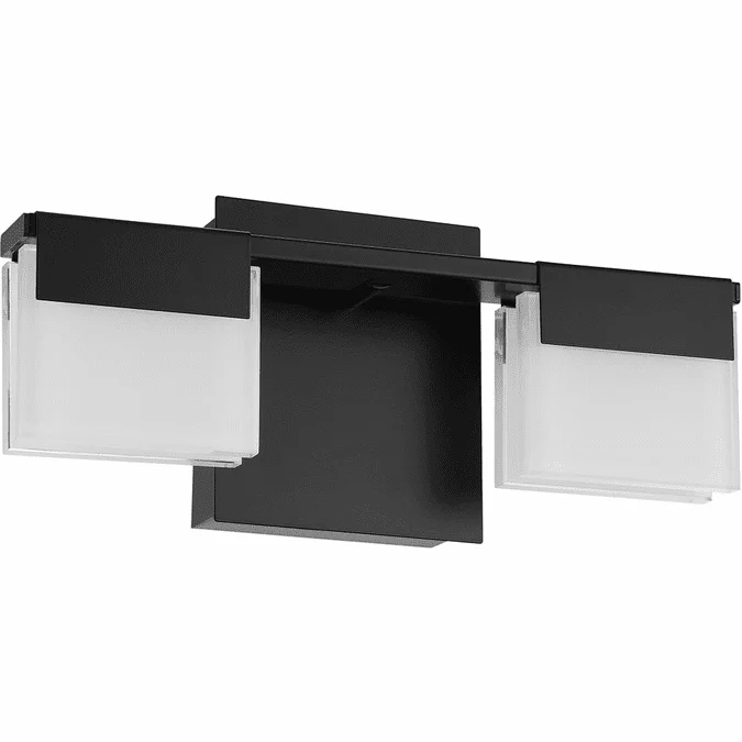 EGLO 203962A Vente Contemporary Matte Black LED 2-Light Bathroom Lighting