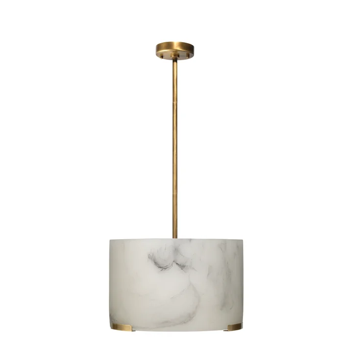 elancourt faux alabaster 3-light pendant