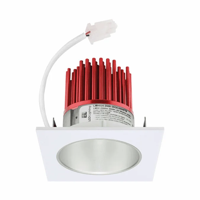 Elco E320CH2 Cedar System Contemporary Haze w/White Square LED Can Light 3 Inch Reflector Light Engine